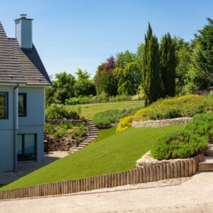 retenue de terre, escaliers, murets de jardin - paysagiste Ameline Arbora